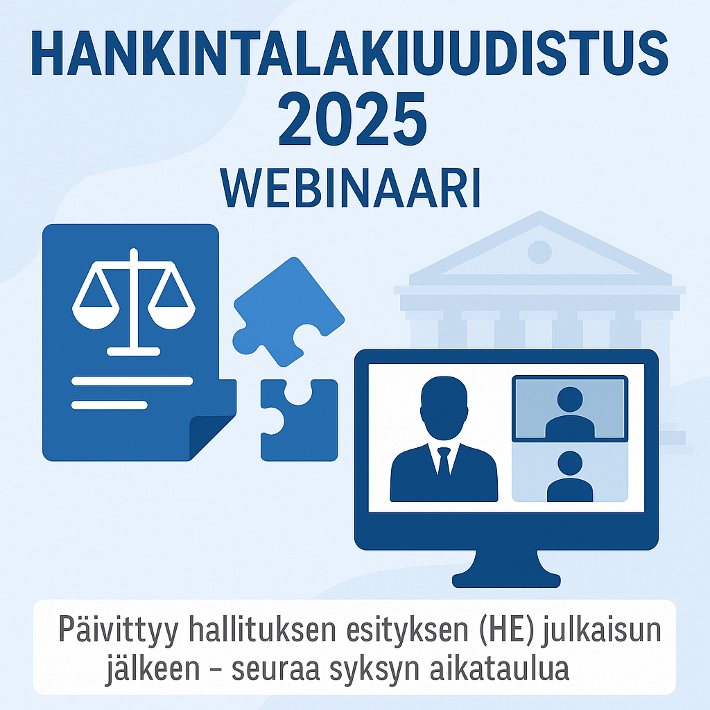 Hankintalakiuudistus, etäkoulutus Hankintalakiuudistus, etäkoulutus